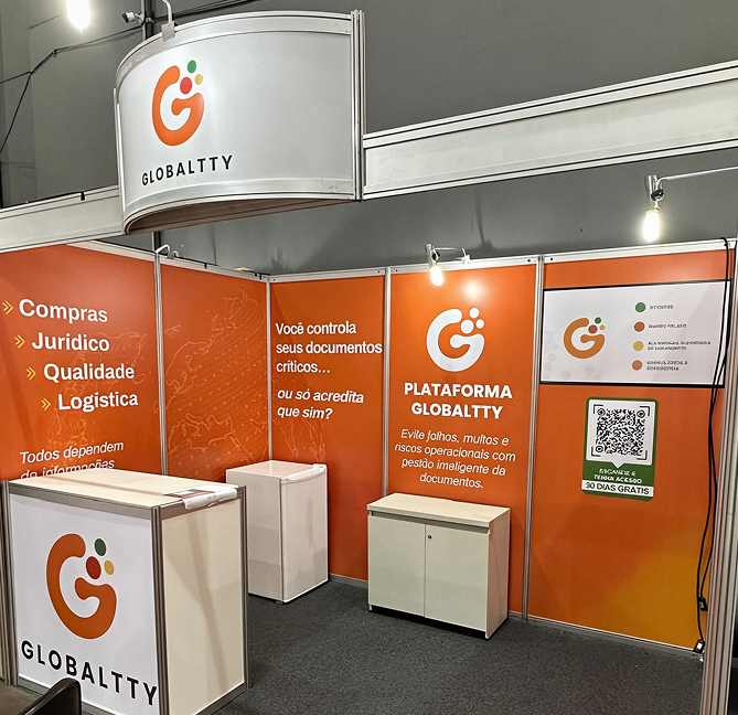 Estande da Globaltty em evento